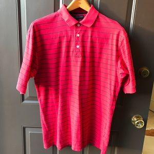Tommy Hilfiger Polo M red with blue stripes